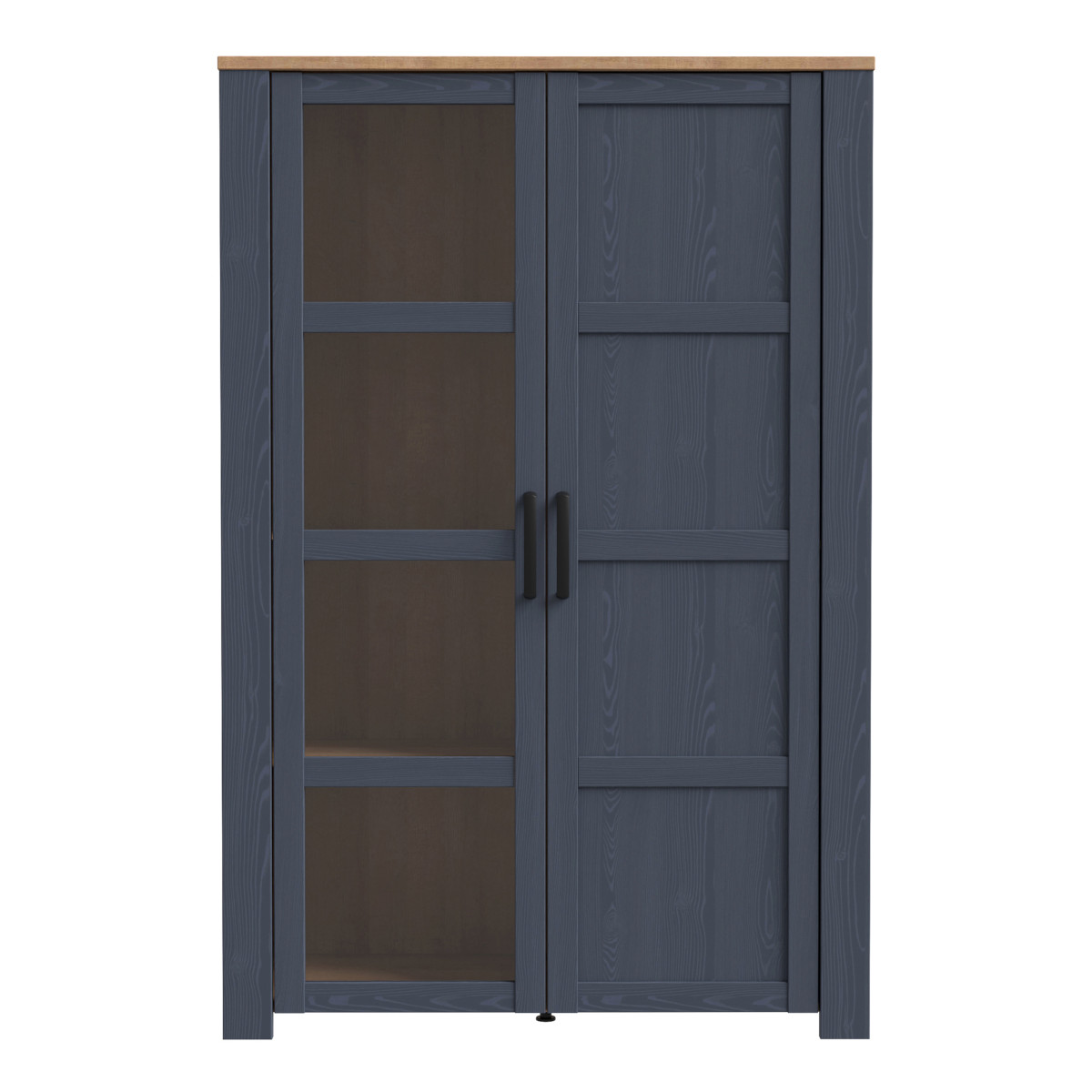 Bohol Display Cabinet in Riviera Oak and Navy